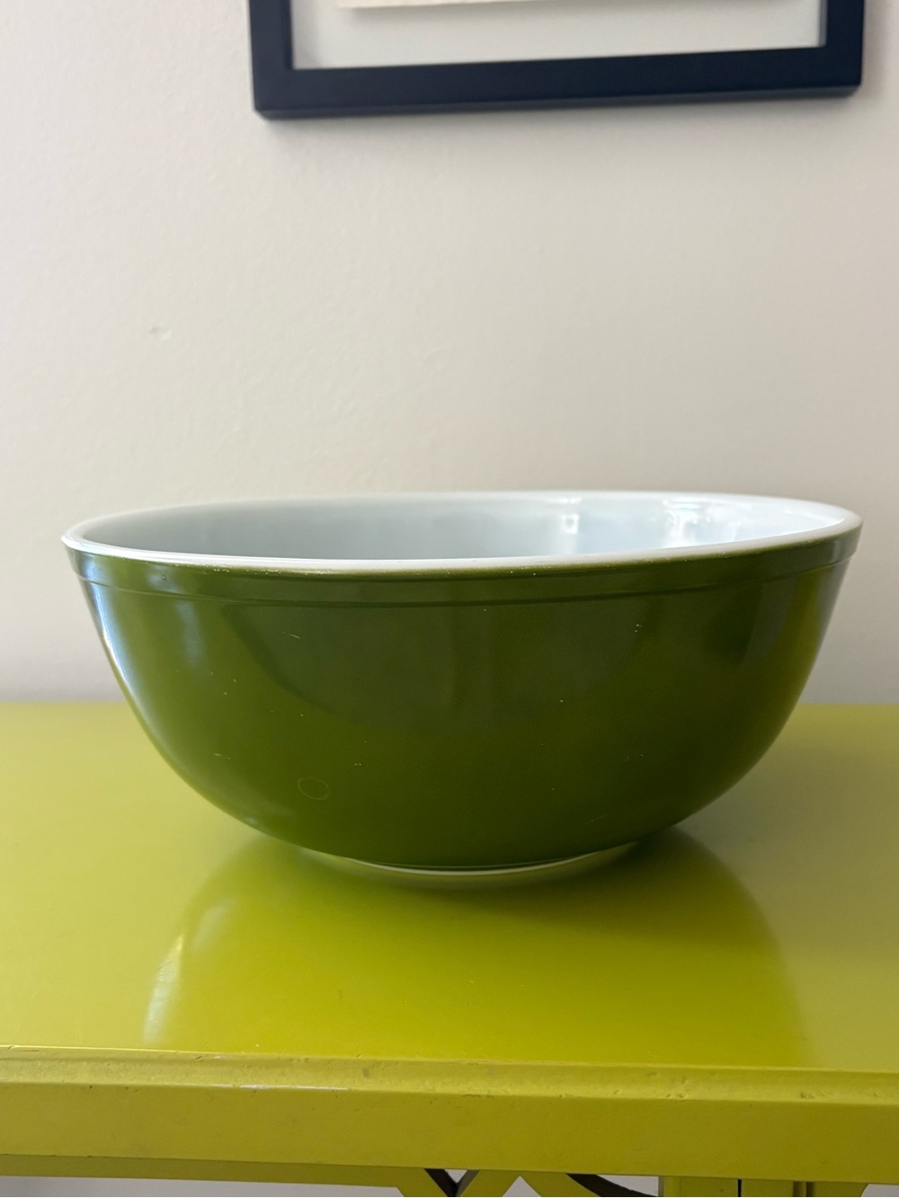 Vintage Pyrex Reverse Primary Avocado Green 404